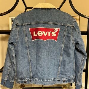 Levi's Blue Lightweight Jacket with Sherpa Collar